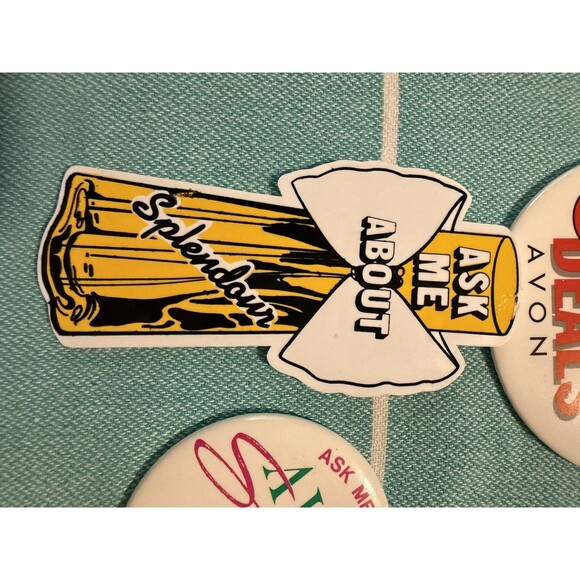 Vintage Avon Buttons Set Of 4 Collectible Buttons -Avon Advertisement - Picture 4 of 6